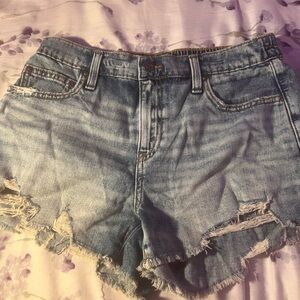 aerie denim jean shorts